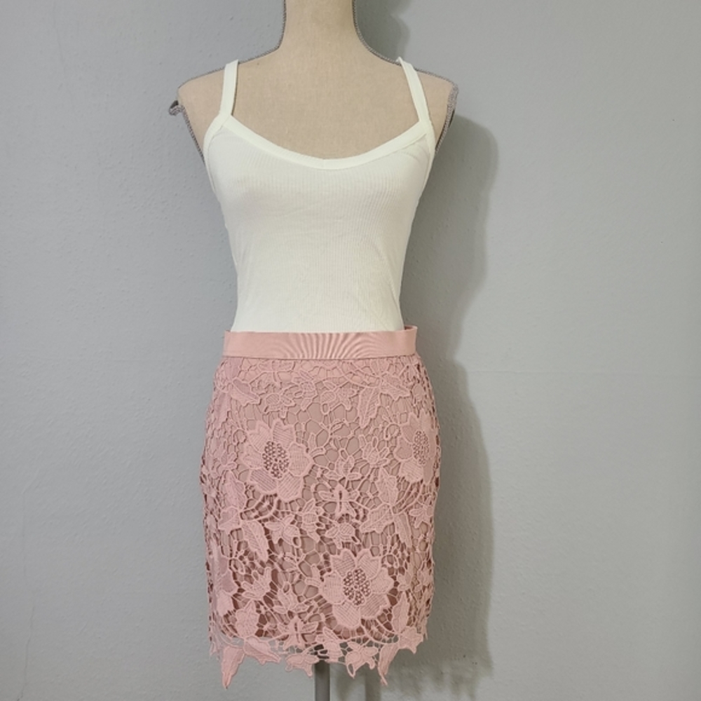 American Eagle Outfitters Rose Pink Floral Womens Skirt NWOT Size 12